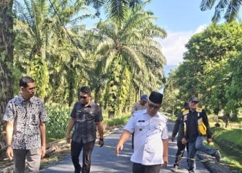 Pemkab Pasaman Barat Tinjau Pembangunan Jalan Strategis di Kinali